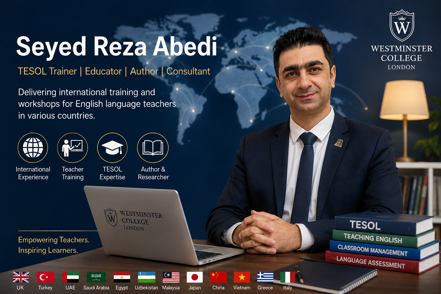 سیدرضا عابدی؛ مدرس بین‌المللی TESOL و از چهره‌های شناخته‌شده آموزش زبان انگلیسی